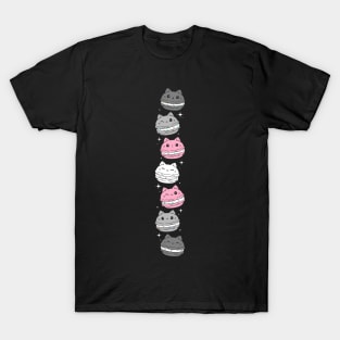 Demigirl Pride Flag Cute Cat Kawaii Macaron T-Shirt